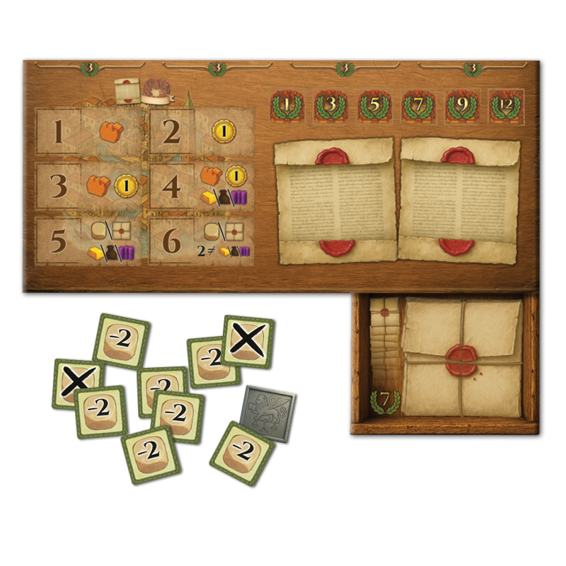 Tablero y fichas del Gremio